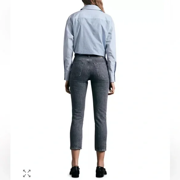 NWT Rag And Bone Nina High Rise Ankle Slim Straight Cigarette Jeans in Colby